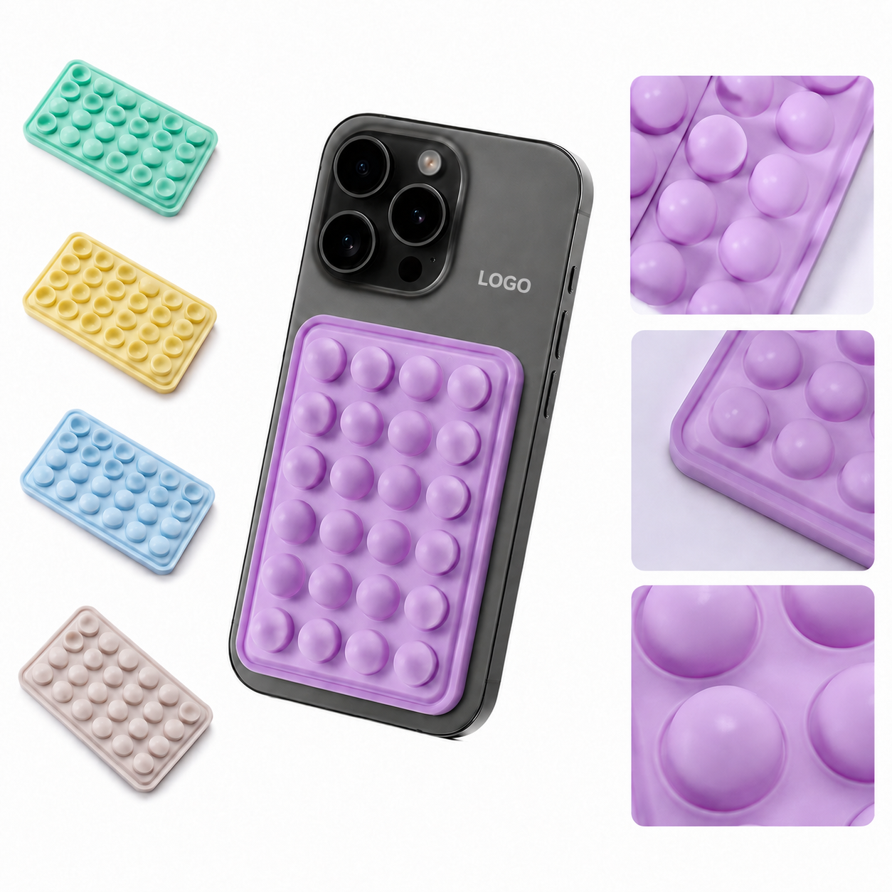 Adhesive Silicone Suction Pad for Mobile Devices