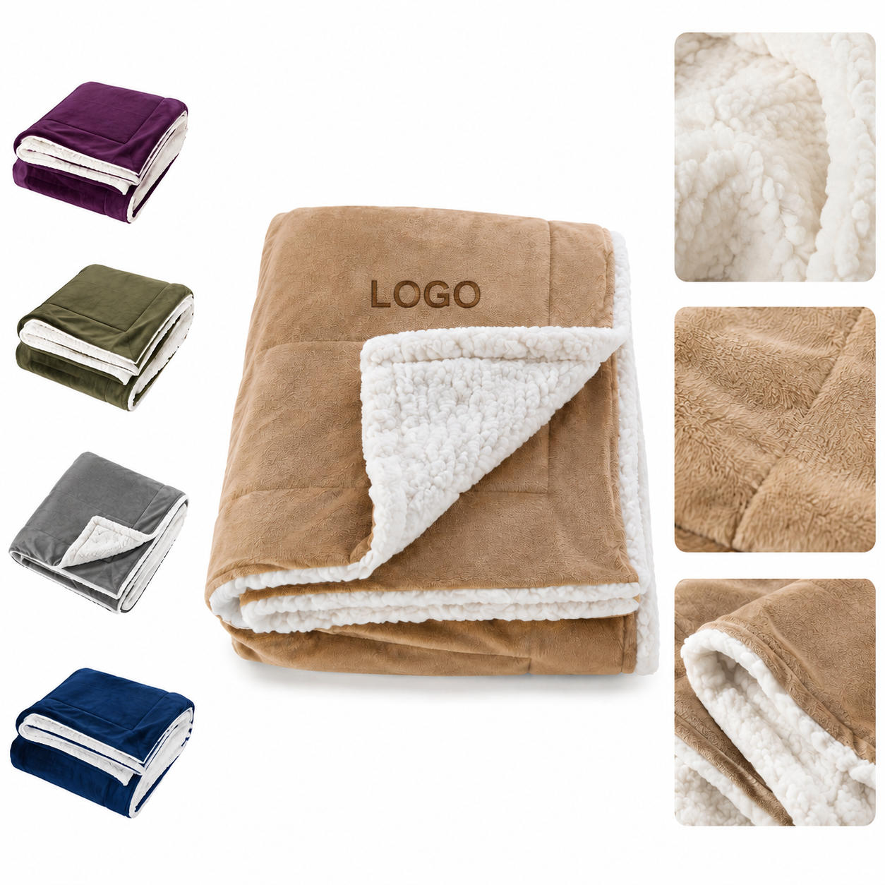 Premium Dual-Layer Faux Sheepskin Fleece Throw
