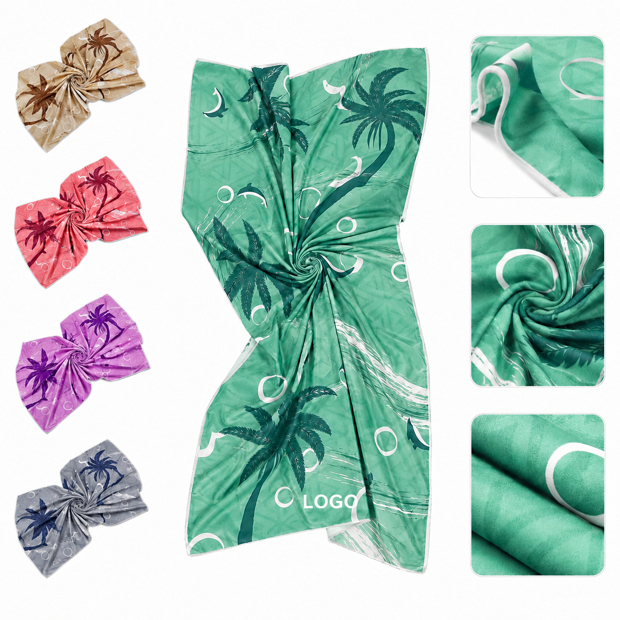 Full-Color Sublimated Sand-Resistant Microfiber Beach Towel - 30" x 60"
