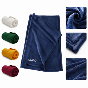 Roll-Up Fleece Throw with Decorative Whipstitch Edging 50" x 60"