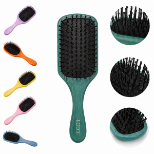 Natural Bamboo Air-Cushion Paddle Hairbrush for Professional Branding and Daily Grooming