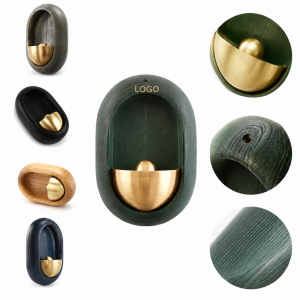 Magnetic Wood and Brass Entryway Shopkeepers Bell