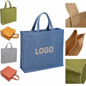 Eco-Friendly Jute Market Tote with Reinforced Side Gussets